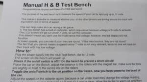 H&B TEST BENCH